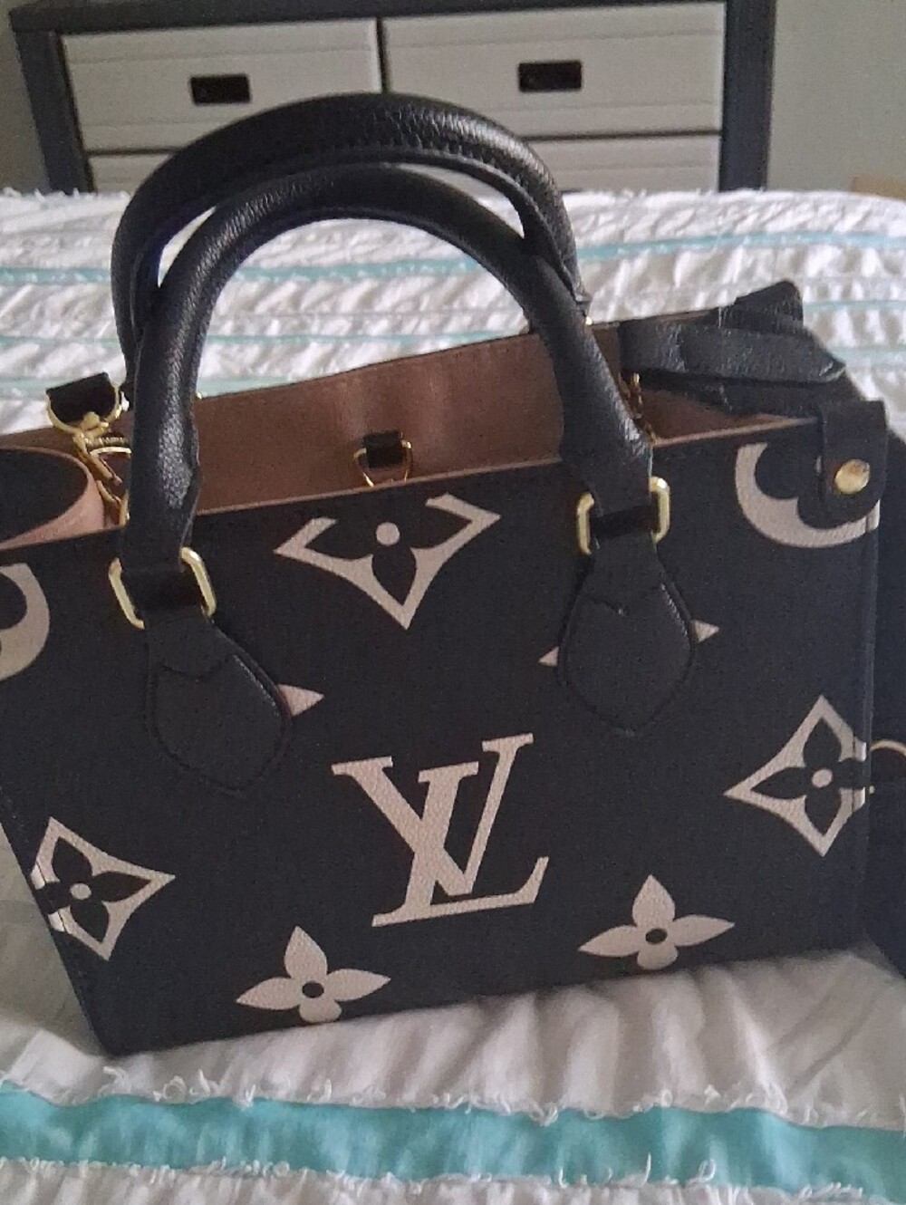 Source Unknown Black Monogram Crossbody - Picture 11 of 13
